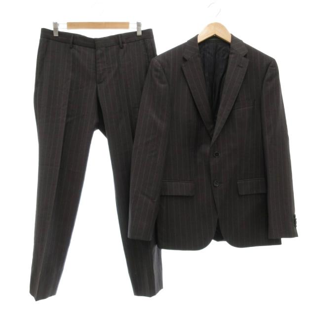 【中古】ヒューゴボス HUGO BOSS 美品 セットアップ テーラードジャケット シングル パンツ スラックス スーツ