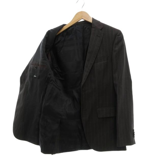 【中古】ヒューゴボス HUGO BOSS 美品 セットアップ テーラードジャケット シングル パンツ スラックス スーツ_3