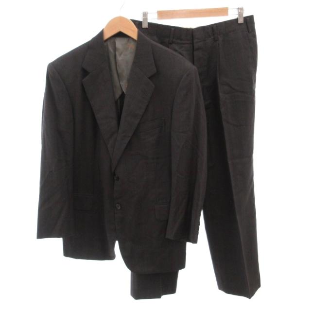 【中古】ロロピアーナ セットアップ スーツ シングル ジャケット パンツ ストライプ ウール カシミヤ混 グレー
