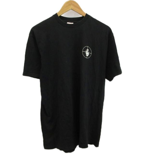 【中古】シュプリーム SUPREME Tシャツ L 黒 ブラック 半袖 ロゴプリント クルーネック /RN ■ECD004 メンズ