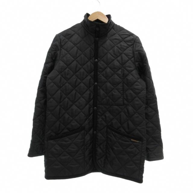 【中古】メンズビギ MEN'S BIGI 美品 キルティングジャケット コート ミドル丈 02 黒 ブラック スタンドカラー 襟