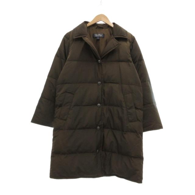 【中古】マックスマーラ ウィークエンドライン MAX MARA WEEKEND LINE ダウンコート グースダウン ロング丈 38 茶