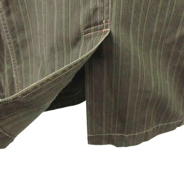 【中古】ウールリッチ WOOLRICH テーラードジャケット 上着 XL グレー ストライプ柄 長袖 襟付き /PP ■ECA005_4