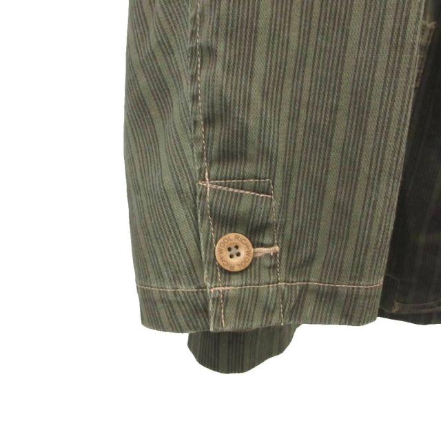 【中古】ウールリッチ WOOLRICH テーラードジャケット 上着 XL グレー ストライプ柄 長袖 襟付き /PP ■ECA005_5