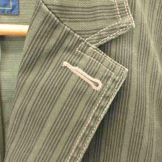 【中古】ウールリッチ WOOLRICH テーラードジャケット 上着 XL グレー ストライプ柄 長袖 襟付き /PP ■ECA005_7
