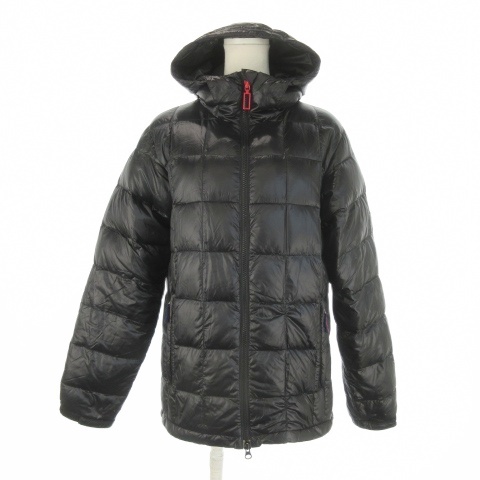 【中古】ヘリーハンセン HELLY HANSEN ダウンジャケット アウトドアウエア L 黒 ブラック フード付き キルティング