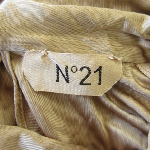 【中古】ヌメロヴェントゥーノ N°21 シャツ ブラウス 40 ブロンズカラー リボンタイ 長袖 ギャザー 23SW-G051-4731_5