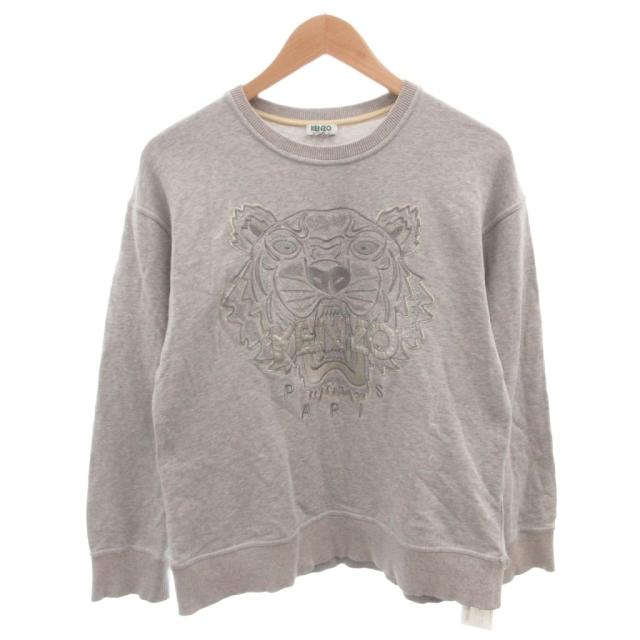 【中古】ケンゾー KENZO 流汗 調教師 ロゴタイプ 刺しゅう 長袖 M 薄墨色 /FF ■ECE005 メンズ