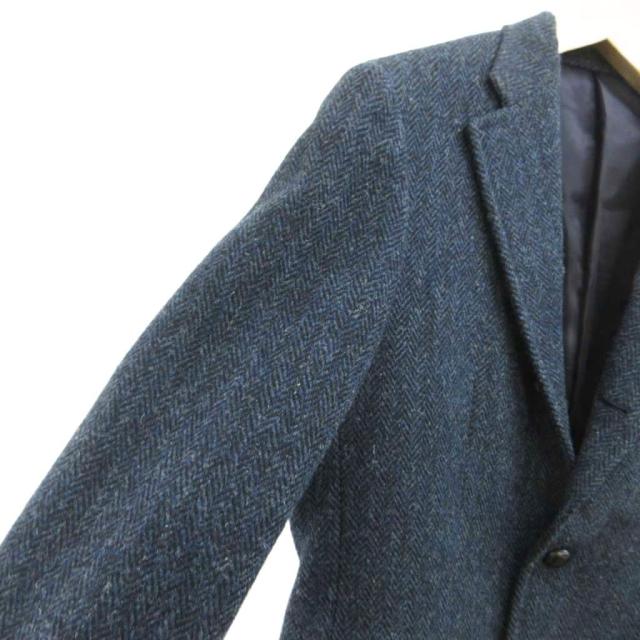 【中古】ジェイプレス J.PRESS ジャケット 上着 ウール 紺 ネイビー ヘリンボーン柄 ノッチドラペル 長袖 /KK_2