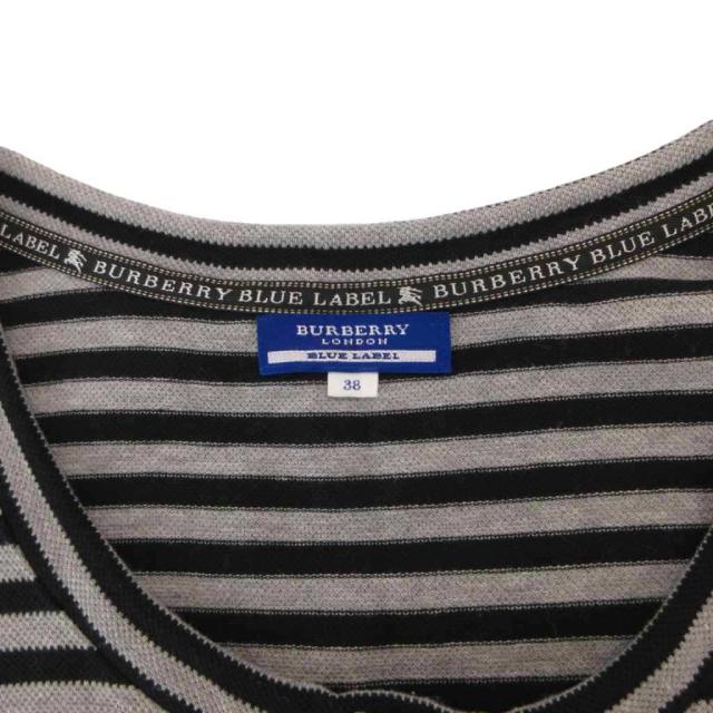 【中古】バーバリーブルーレーベル BURBERRY BLUE LABEL 美品 ワンピース ティアード フレア 半袖 38 Uネック_6