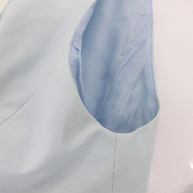 【中古】フォクシー FOXEY ノースリーブ ワンピース 襟付き ひざ丈 38 水色 ライトブルー /FF ■GY74 レディース_7