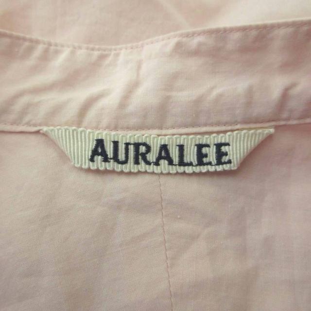 【中古】オーラリー AURALEE シャツ 1 ピンク バンドカラー プルオーバー 五分袖 /MD ■ECD005 メンズ_5