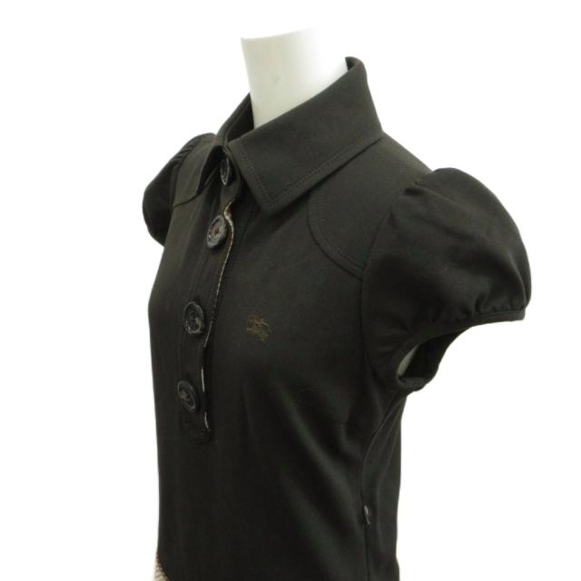 【中古】BURBERRY LONDON ワンピース 38 茶 ブラウン チェック柄 プリーツ 半袖 ミニ丈 /MD ■ECD005 レディース_3