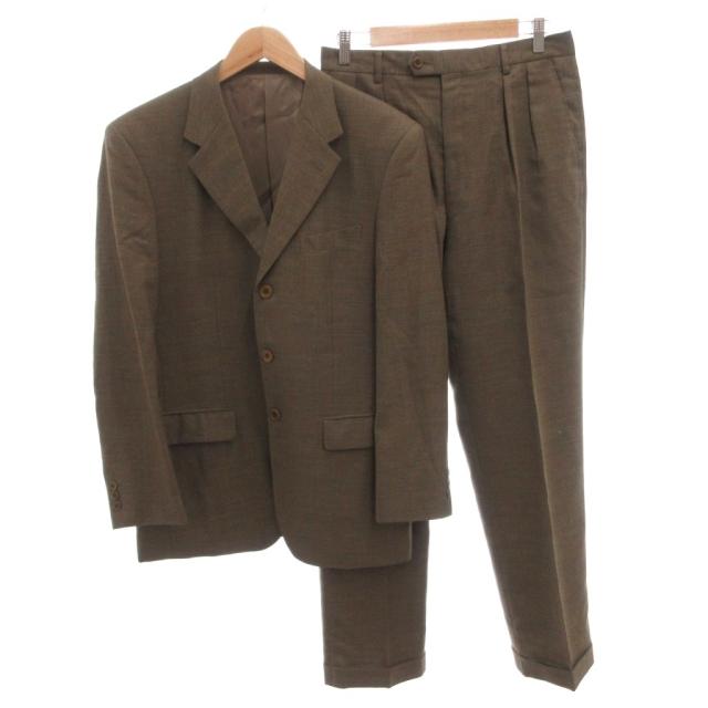 【中古】ポールスミス PAUL SMITH セットアップ スーツ ジャケット パンツ ウール L ベージュ /FF ■ECD005 メンズ
