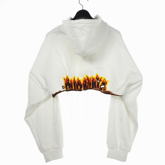 中古】ダブレット doublet 22AW BURNING EMBROIDERY ZIP UP HOODIE