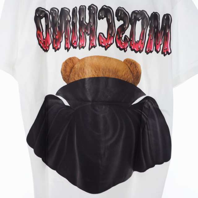 51cm身幅モスキーノ MOSCHINO 20SS バッド テディベア プリント Tシャツ