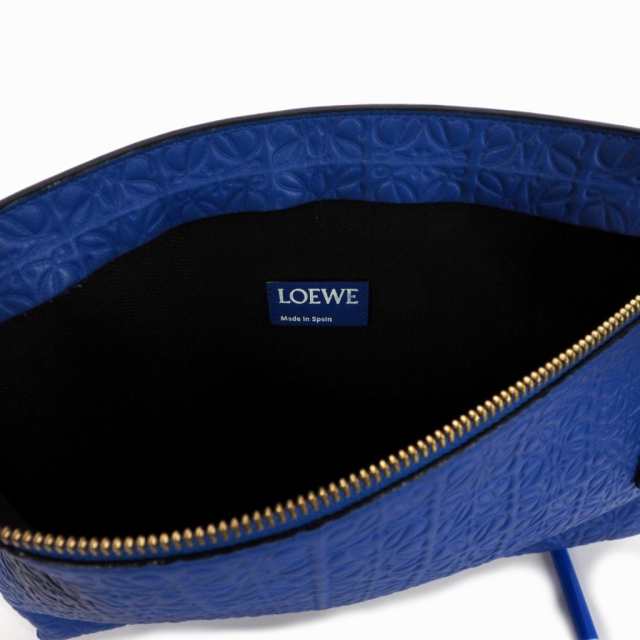 中古】ロエベ LOEWE リピートアナグラム エンボス Tポーチ クラッチ