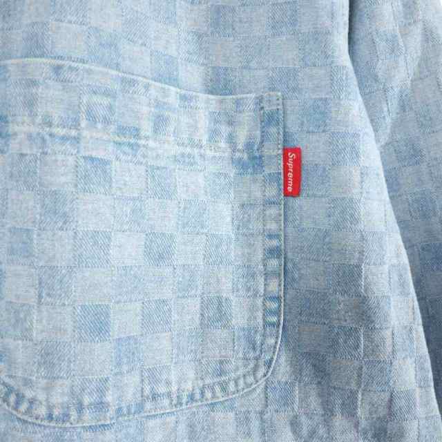 中古】シュプリーム SUPREME 18AW Checkered Denim Shirt チェッカー柄