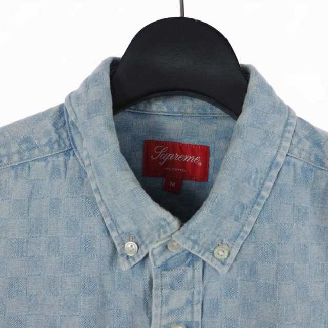 中古】シュプリーム SUPREME 18AW Checkered Denim Shirt チェッカー柄