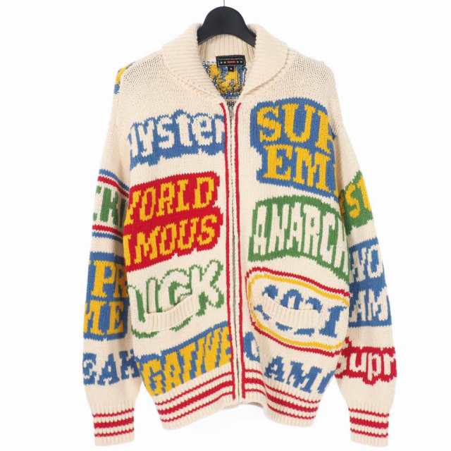 【中古】シュプリーム SUPREME × ヒステリックグラマー HYSTERIC GLAMOUR 21SS ロゴ ジップアップ セーター S ｜au  PAY マーケット