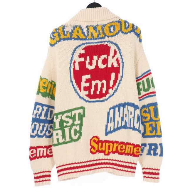 【中古】シュプリーム SUPREME × ヒステリックグラマー HYSTERIC GLAMOUR 21SS ロゴ ジップアップ セーター S ｜au  PAY マーケット