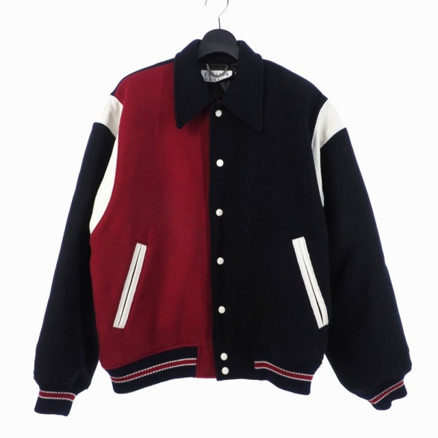 el conductorH/コンダクター/MELTON PEARL PIPING VARSITY JKT-