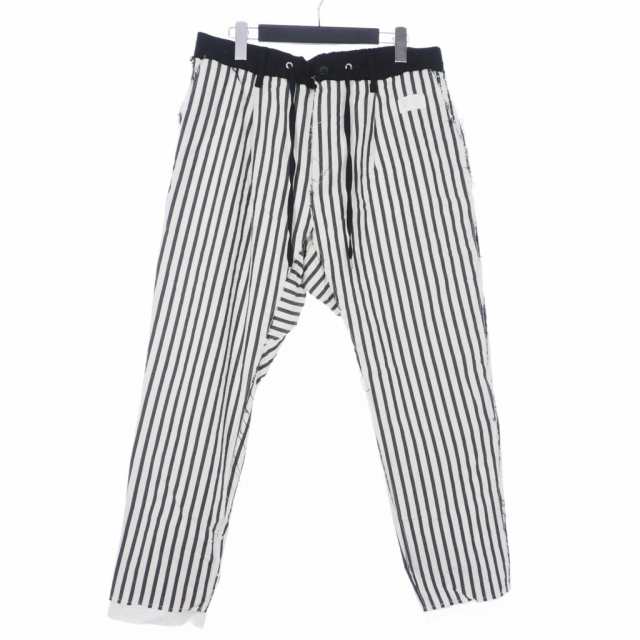 中古】アスキー ASKyy 22SS STRIPED ANKLE PANTS ストライプ アンクルパンツ 3 白 黒 ホワイト ブラック  メンズの通販はau PAY マーケット - ブランド古着のベクトル | au PAY マーケット－通販サイト