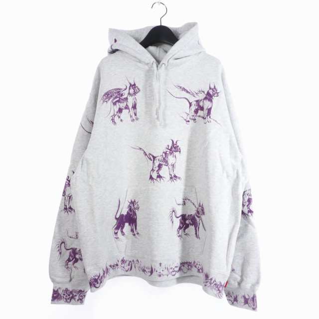 【中古】未使用品 シュプリーム SUPREME 20SS Animals Hooded Sweatshirt アニマル フーディー スウェットパーカー XL