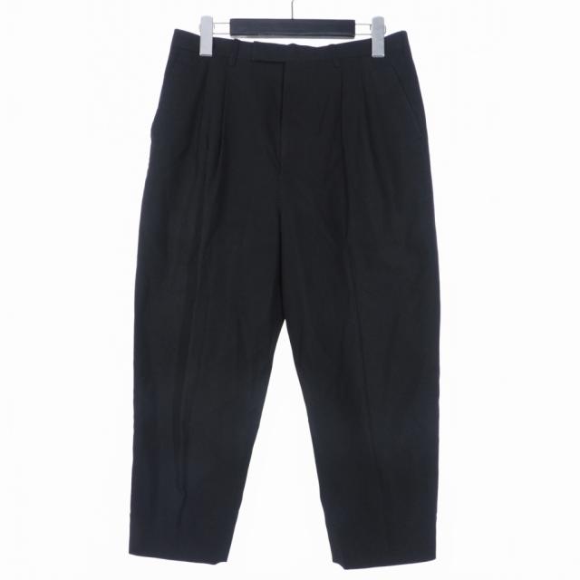 【中古】ラッドミュージシャン LAD MUSICIAN 2TUCK TAPERED WIDE CROPPE パンツ スラックス 42 ブラックの通販は 5,178円
