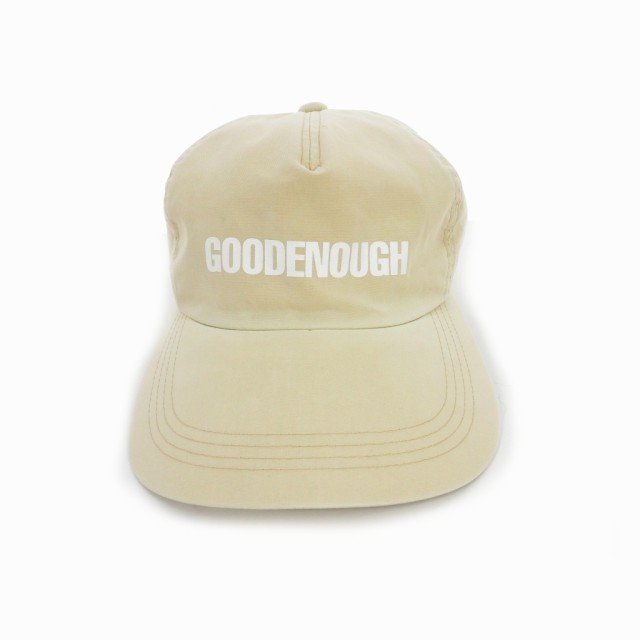 【中古】グッドイナフ GOODENOUGH 90S 初期 アーカイブ キャップ 帽子 ロゴ コットン ベージュ メンズ