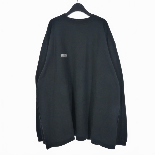 【中古】ヴェトモン ベトモン VETEMENTS 24SS DECONSTRUCTED LONGSLEEVE Tシャツ インサイドアウト 長袖 L ブラック