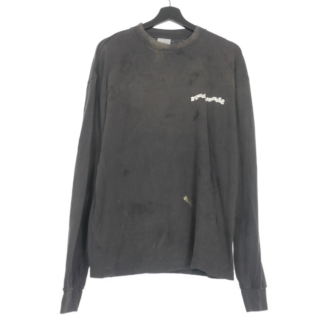 【中古】未使用品 レディメイド　READYMADE 24AW LS T DESTRUCTION ロングスリーブ Tシャツ 長袖 XL ブラック