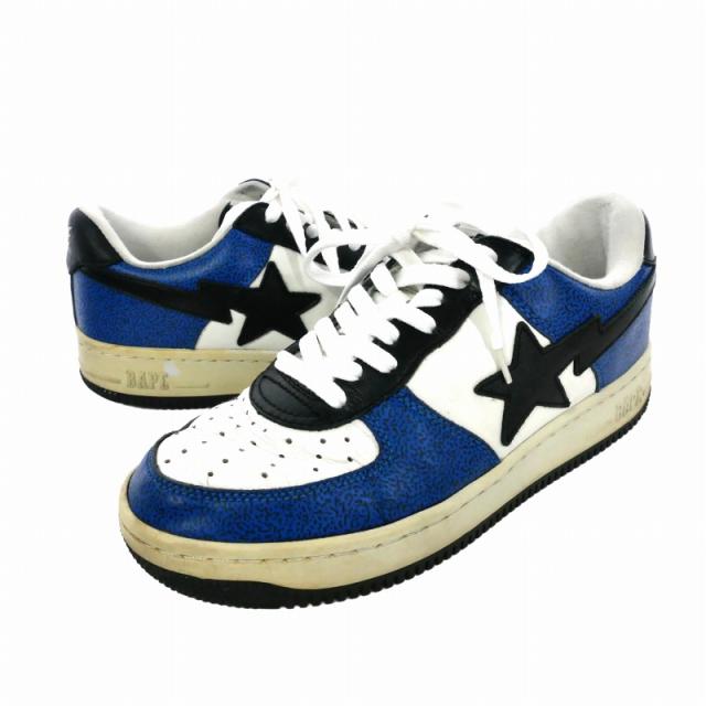 【中古】アベイシングエイプ A BATHING APE ベイプスタ BAPE STA K8 sta footsoldier スニーカー 27.5cm ブルー