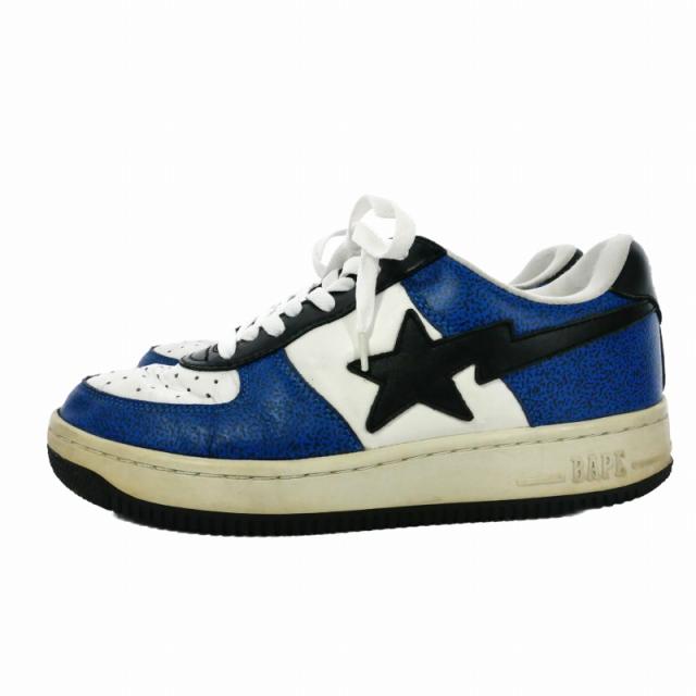 【中古】アベイシングエイプ A BATHING APE ベイプスタ BAPE STA K8 sta footsoldier スニーカー 27.5cm ブルー