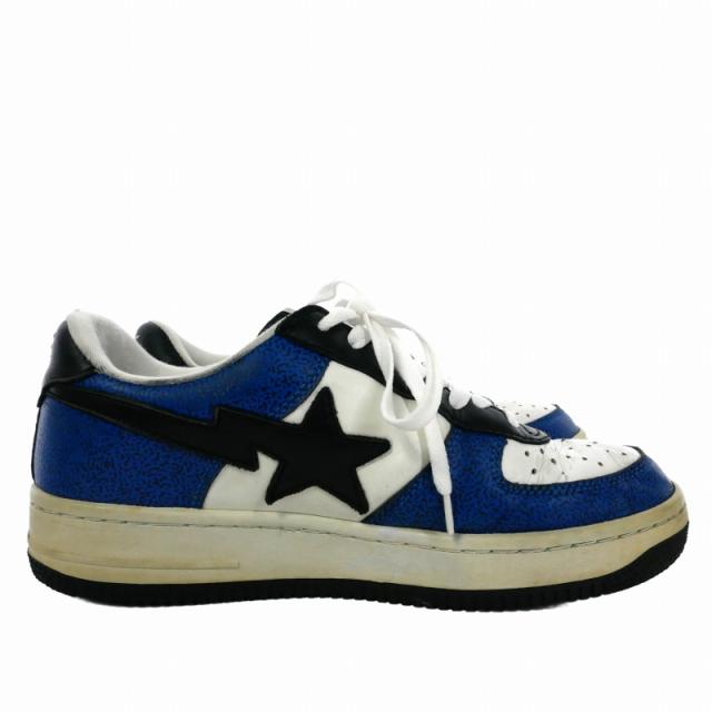 【中古】アベイシングエイプ A BATHING APE ベイプスタ BAPE STA K8 sta footsoldier スニーカー 27.5cm ブルー