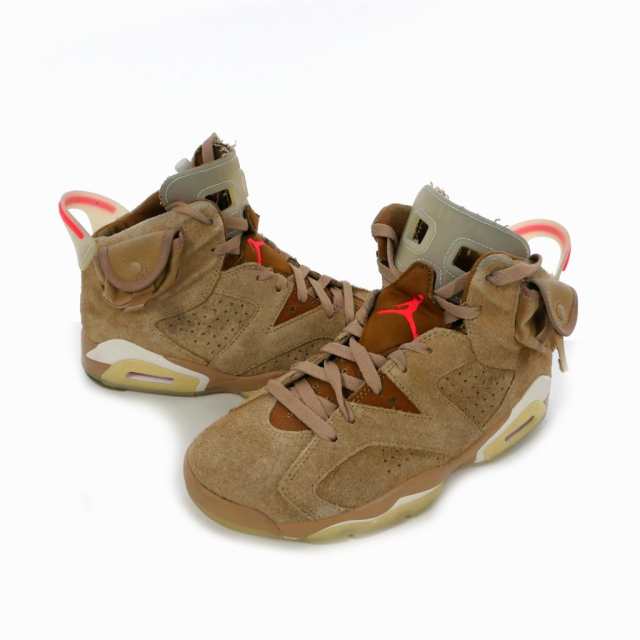 【中古】ナイキ NIKE Travis Scott Air Jordan 6 British Khaki トラヴィススコット エアジョーダン6 US7.5