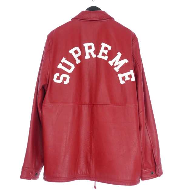 【中古】シュプリーム SUPREME × Champion 15AW Leather Coaches Jacket レザーコーチジャケット ブルゾン M