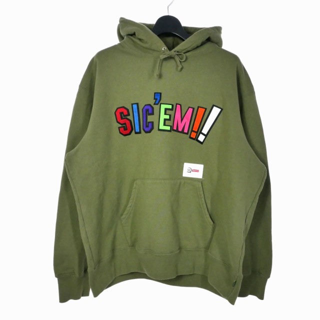 【中古】シュプリーム SUPREME ダブルタップス WTAPS Sic'em! Hooded Sweatshirt シリエム フーディー パーカー L