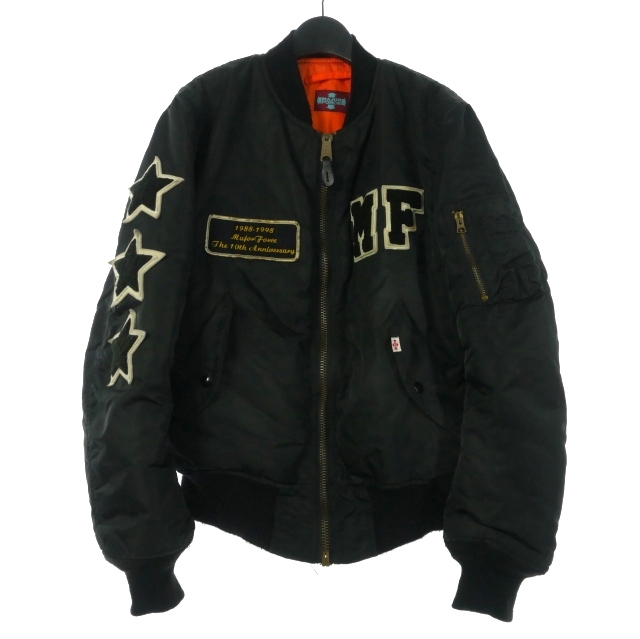 【中古】メジャーフォース MAJOR FORCE アルファ ALPHA MA-1 ミリタリーブルゾン ボンバージャケット L 黒の通販は