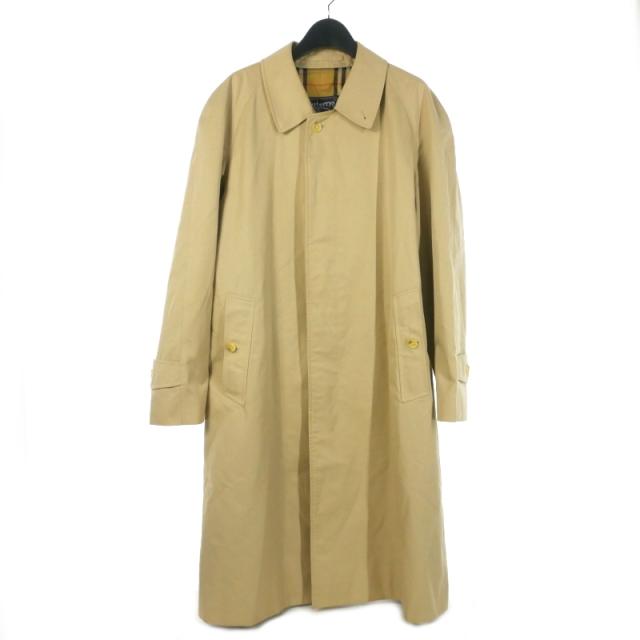 【中古】バーバリーズ Burberrys 80S ステンカラーコート ノヴァチェック 7 ベージュ 国内正規 メンズ