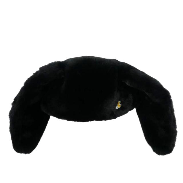 【中古】未使用品 エフアールツー FR2 伊勢限定 ラビッツ イヤー ビーニー キャップ 帽子 フェイクファー F ブラック