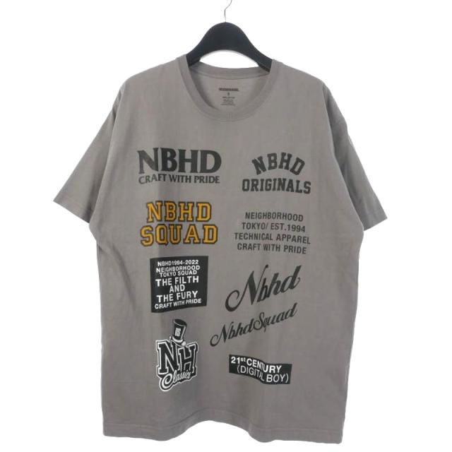 【中古】ネイバーフッド NEIGHBORHOOD 22SS NH-11/C-TEE ロゴプリントTシャツ 半袖カットソー S グレー 221PCNH-ST11の通販は 7,480円