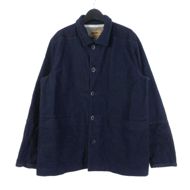 【中古】ナイジェルケーボン NIGEL CABOURN ライブロ モールスキン デニム切替 ジャケット ブルゾン 48の通販は