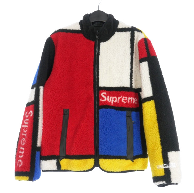 【中古】シュプリーム SUPREME 20AW Reversible Colorblocked Fleece Jacket ボアフリースジャケット ブルゾン Sの通販は 21,800円