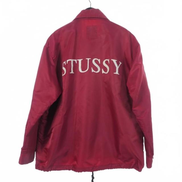 【中古】ステューシー STUSSY 90S コーチジャケット ナイロンジャケット ブルゾン ロゴ バックプリント Lの通販は