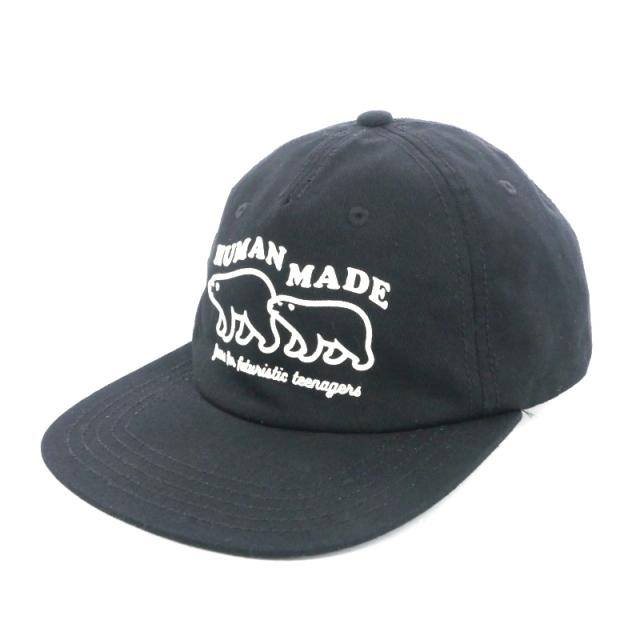 HUMAN MADE ネイビー キャップ　シロクマ 中古】ヒューマンメイド HUMAN MADE 23AW シロクマ フロッキー