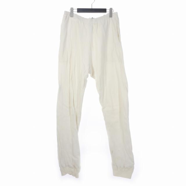 【中古】グッドイナフ GOODENOUGH リバーシブル スウェットパンツ サーマル ワンポイントロゴ 白 ホワイト メンズ