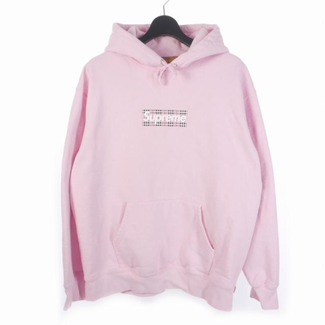 Supreme Burberry Box Logo Hooded Sweat L Supreme Burberry Box Logo