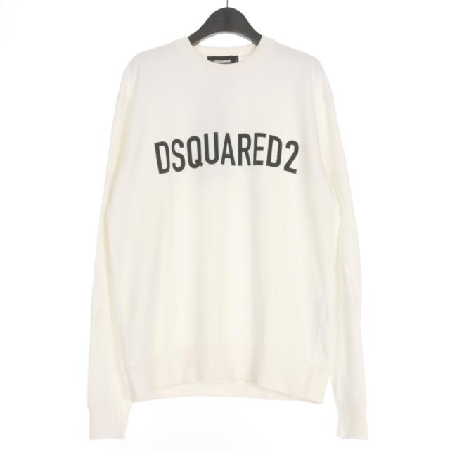 【中古】未使用品 ディースクエアード DSQUARED2スウェット トレーナー 長袖 M ホワイト 白 S74GU0663 国内正規 トレーナー・スウェット