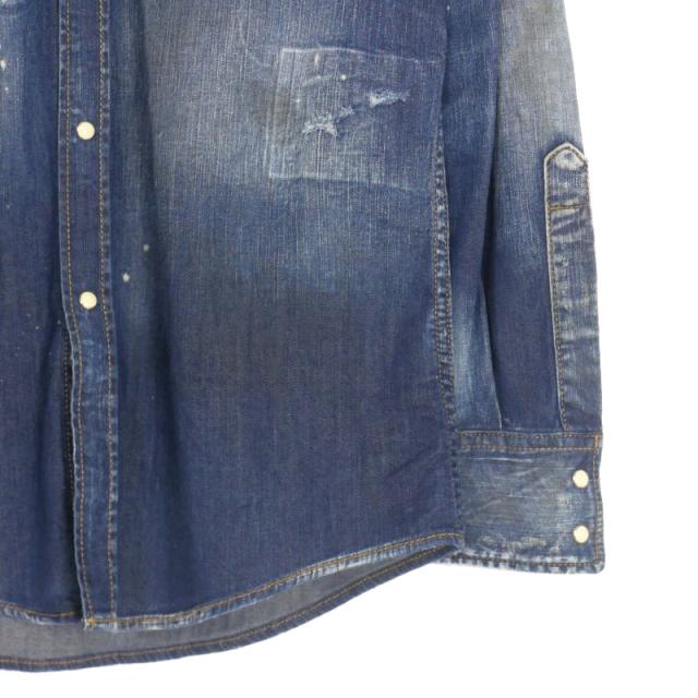 中古】未使用品 ディースクエアード DSQUARED2 ウエスタンデニムシャツ